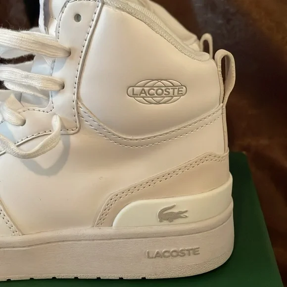 “Lacoste” White Mid Leather Sneakers! - Picture 4 of 9